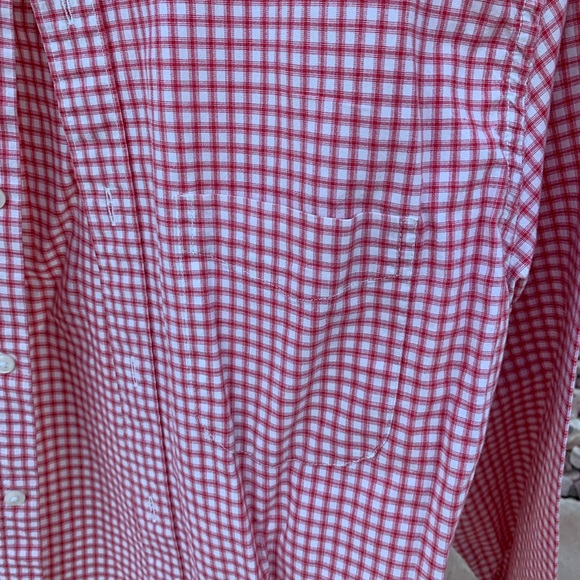 Secret Wash Shirting J. Crew Classic Red/White Button Long Sleeve Men’s Shirt - Picture 6 of 13